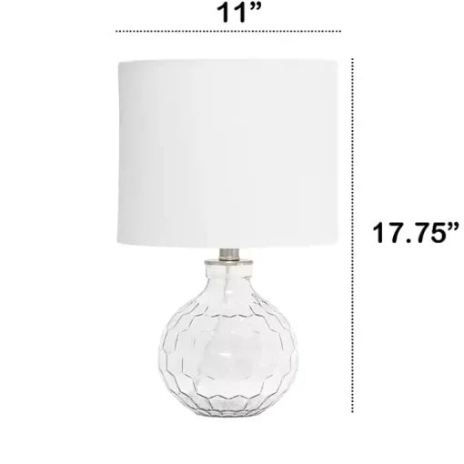Clear Glass Honeycomb Table Lamp