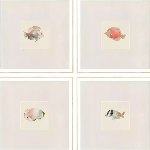 Coastal Medley Framed Art Prints, Set of 4