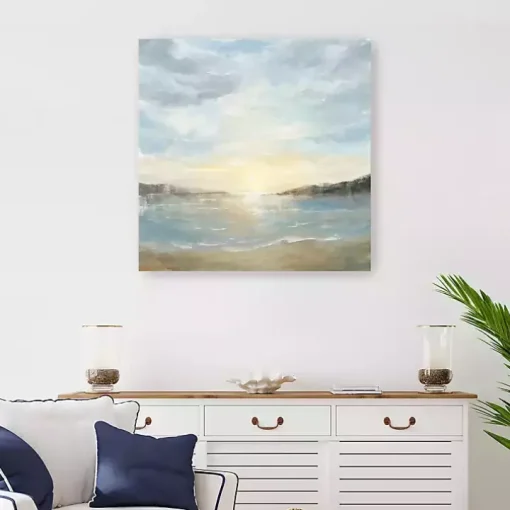 Coastal Sunset Canvas Art Print, 30x30 in.
