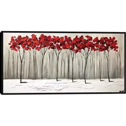 Collision of Seasons Framed Canvas Art Print