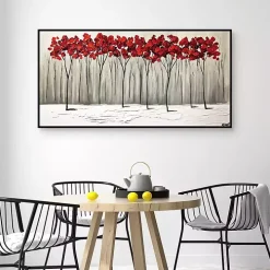 Collision of Seasons Framed Canvas Art Print
