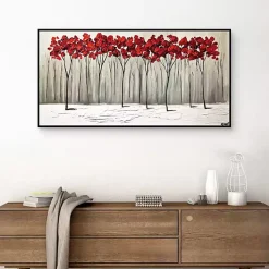 Collision of Seasons Framed Canvas Art Print