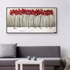 Collision of Seasons Framed Canvas Art Print