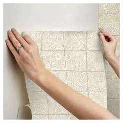 Cream Provincial Tiles Peel & Stick Wallpaper