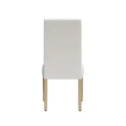 Cream Whitewashed Dining Chairs, Set of 2