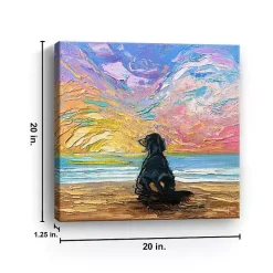Dachshund Beach Days Canvas Art Print