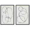 Dancing Circles Framed Canvas Art Prints, Set of 2