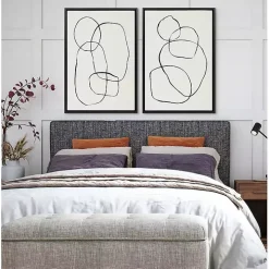 Dancing Circles Framed Canvas Art Prints, Set of 2
