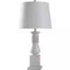 Distressed White Asher Table Lamp