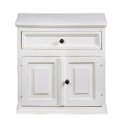 Distressed White Nightstand