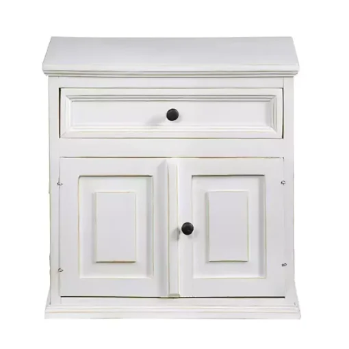 Distressed White Nightstand