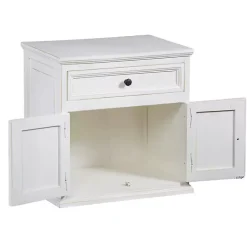 Distressed White Nightstand