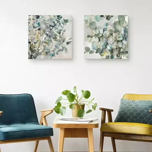 Essential Greens I & II Canvas Art Prints