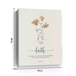 Faith Affirmations Canvas Art Print, 18x24 in.