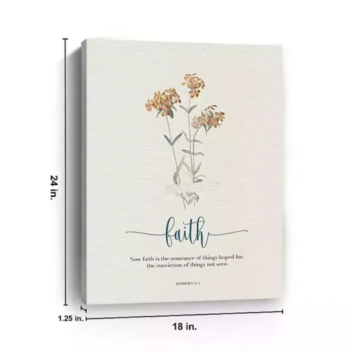 Faith Affirmations Canvas Art Print, 18x24 in.
