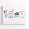 Farm Animal Dishes Canvas Art Print