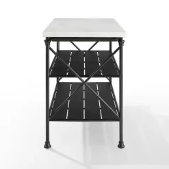 Faux Marble Top 3-Tier Melody Kitchen Island
