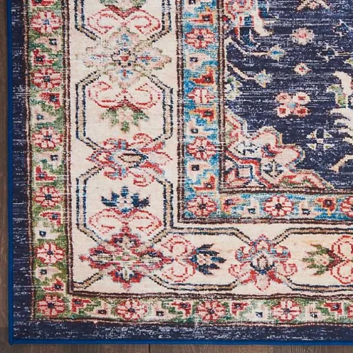 Fulton Navy Medallion Runner, 2x7