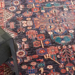Fulton Red Botanical Area Rug, 5x7