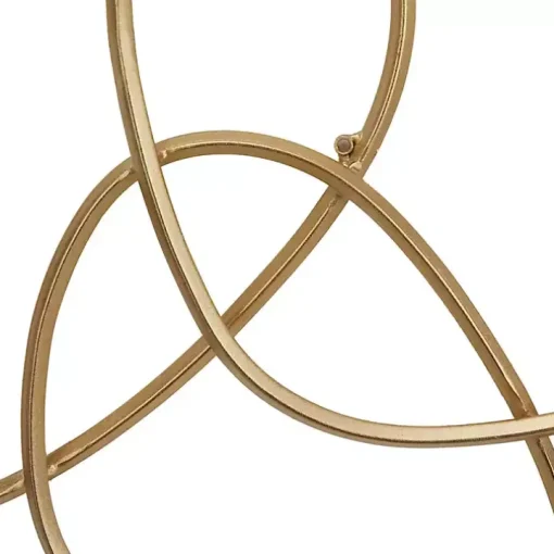 Gold Abstract Rings Metal Wall Plaque