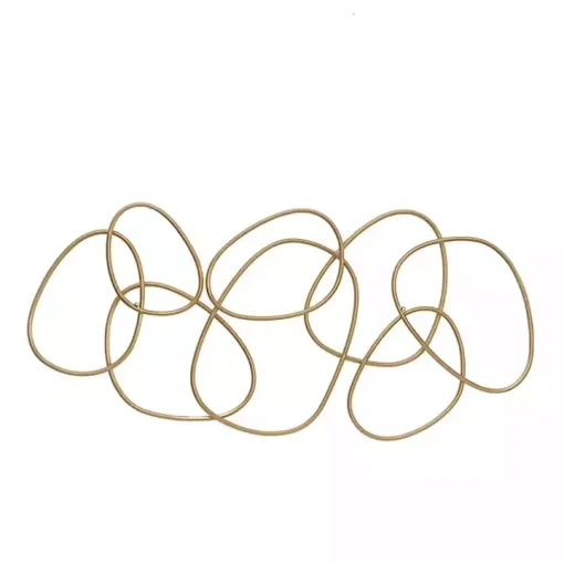 Gold Abstract Rings Metal Wall Plaque