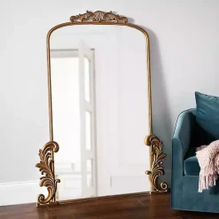 Gold Bordeaux Ornate Leaner Mirror, 46x63 in.