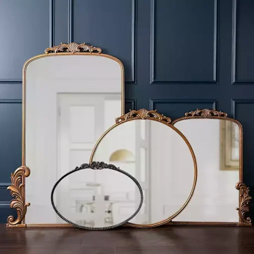 Gold Bordeaux Ornate Leaner Mirror, 46x63 in.