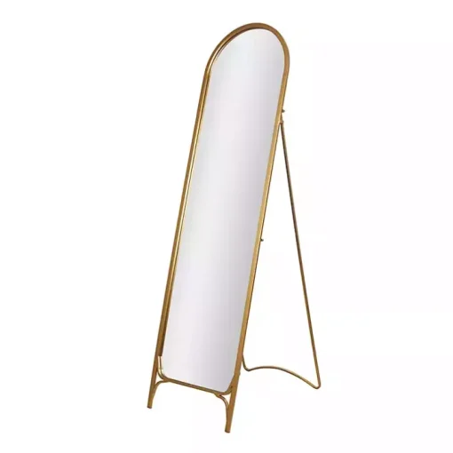 Gold Metal Arch Leaner Mirror