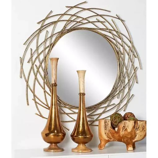 Gold Metal Glam Layered Mirror