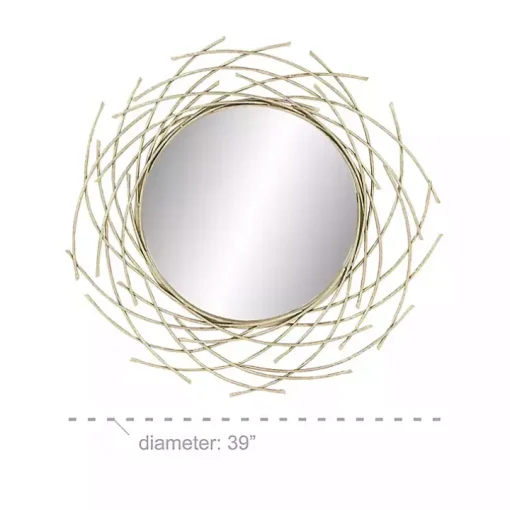 Gold Metal Glam Layered Mirror