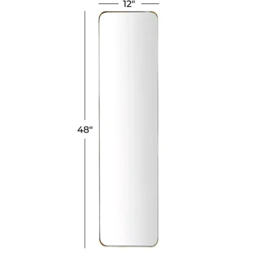 Gold Rectangle Beveled Wall Mirror