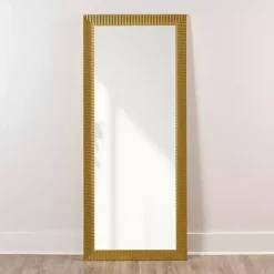 Gold Ribbed Devin Profile Leaner Mirror