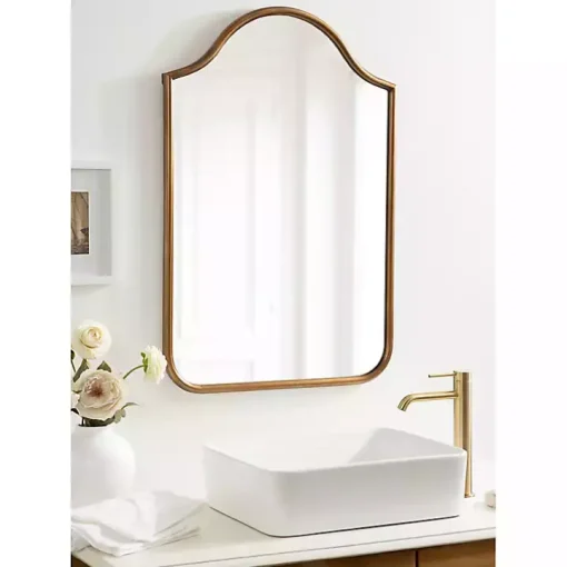 Gold Scalloped Arch Fellows Wall Mirror