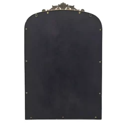 Gold Studded Scroll Arched Mirror, 36 in.