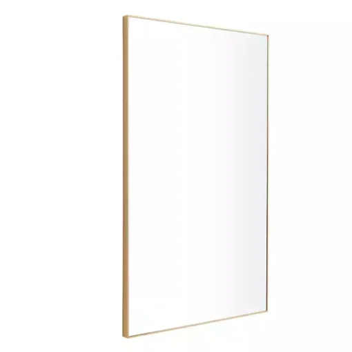 Gold Wood Rectangular Wall Mirror, 24x40 in.