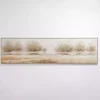 Golden Trees Framed Canvas Art Print