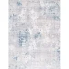 Gray and Blue Whisper Abstract Area Rug, 8x10