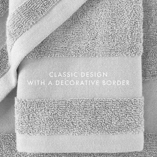 Gray Essential Cotton Bath Towels, Set of 4