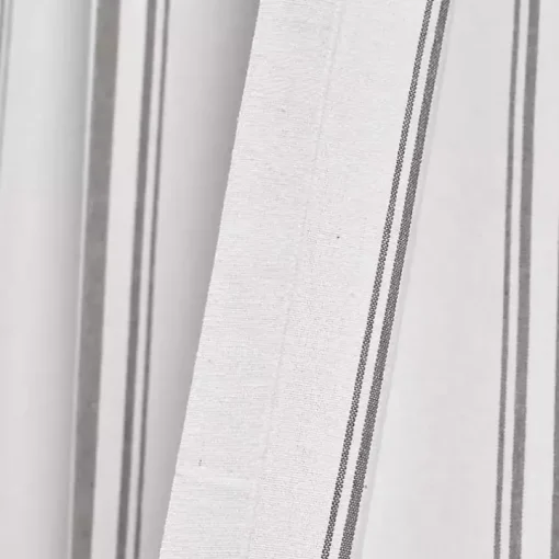Gray Farmhouse Stripe Curtain Panels, Set of 2