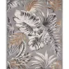 Gray Grand Leaf Coastal Area Rug, 7x9