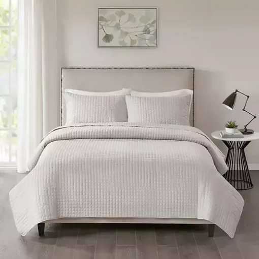Gray Nash 3-pc. Reversible King Coverlet Set