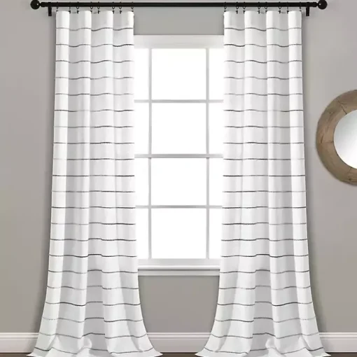 Gray Ombre Stripe Curtain Panel Set, 95 in.