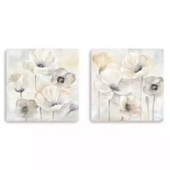Gray Poppy Garden 2-pc. Canvas Art Set, 30x30 in.