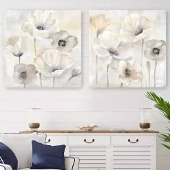 Gray Poppy Garden 2-pc. Canvas Art Set, 30x30 in.