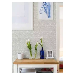 Gray Provincial Tiles Peel & Stick Wallpaper