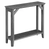 Gray Tapered Legs Rustic Console Table