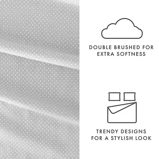 Gray Tiny Hearts 3-pc. Twin Sheet Set