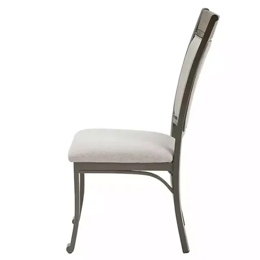 Gray Wood and Upholstered Chairs 5-pc. Dining Set