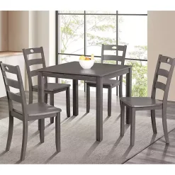 Gray Wood Brooke 5-pc. Dining Furniture Set