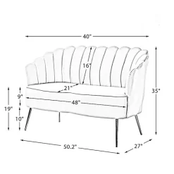 Green Donata Velvet Tufted Loveseat